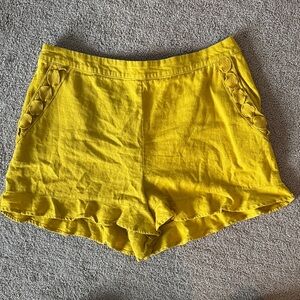 Yellow Women's Shorts
